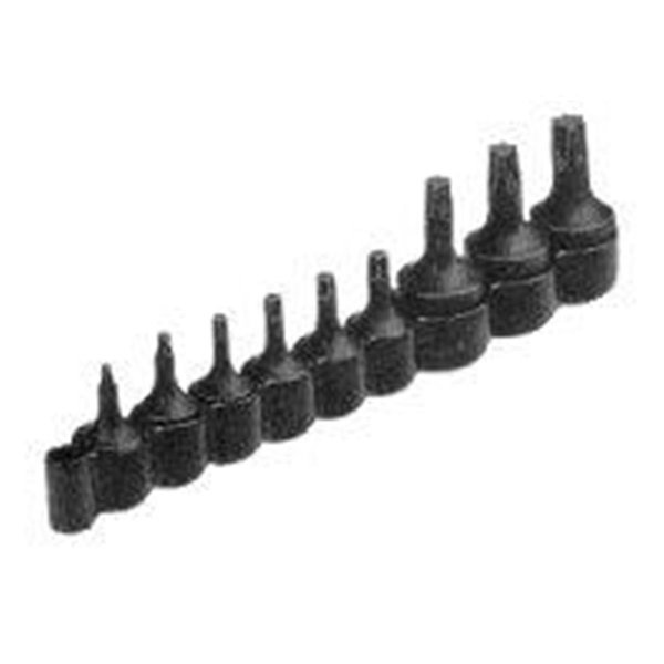 Tool Time 9 Piece 1/4 and 3/8 Inch Drives Torx Socket Set TO2566336